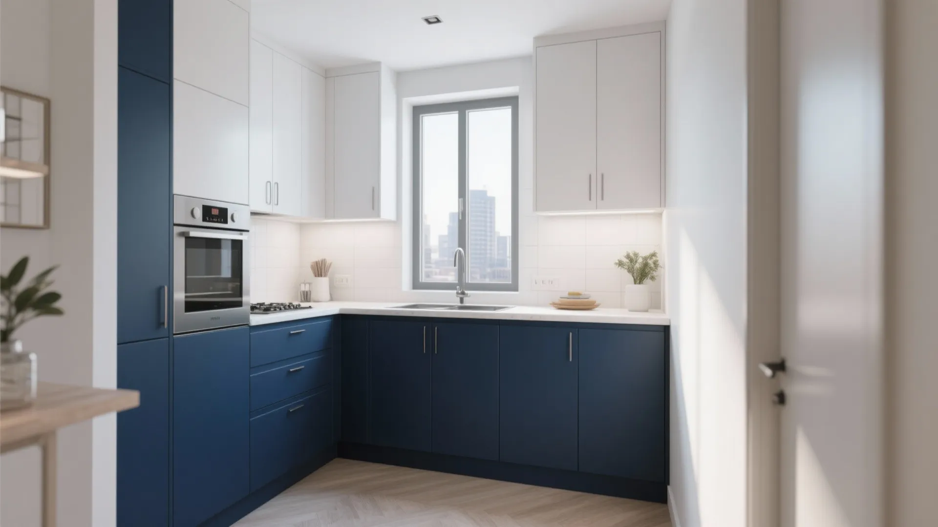 1. Classic White and Navy