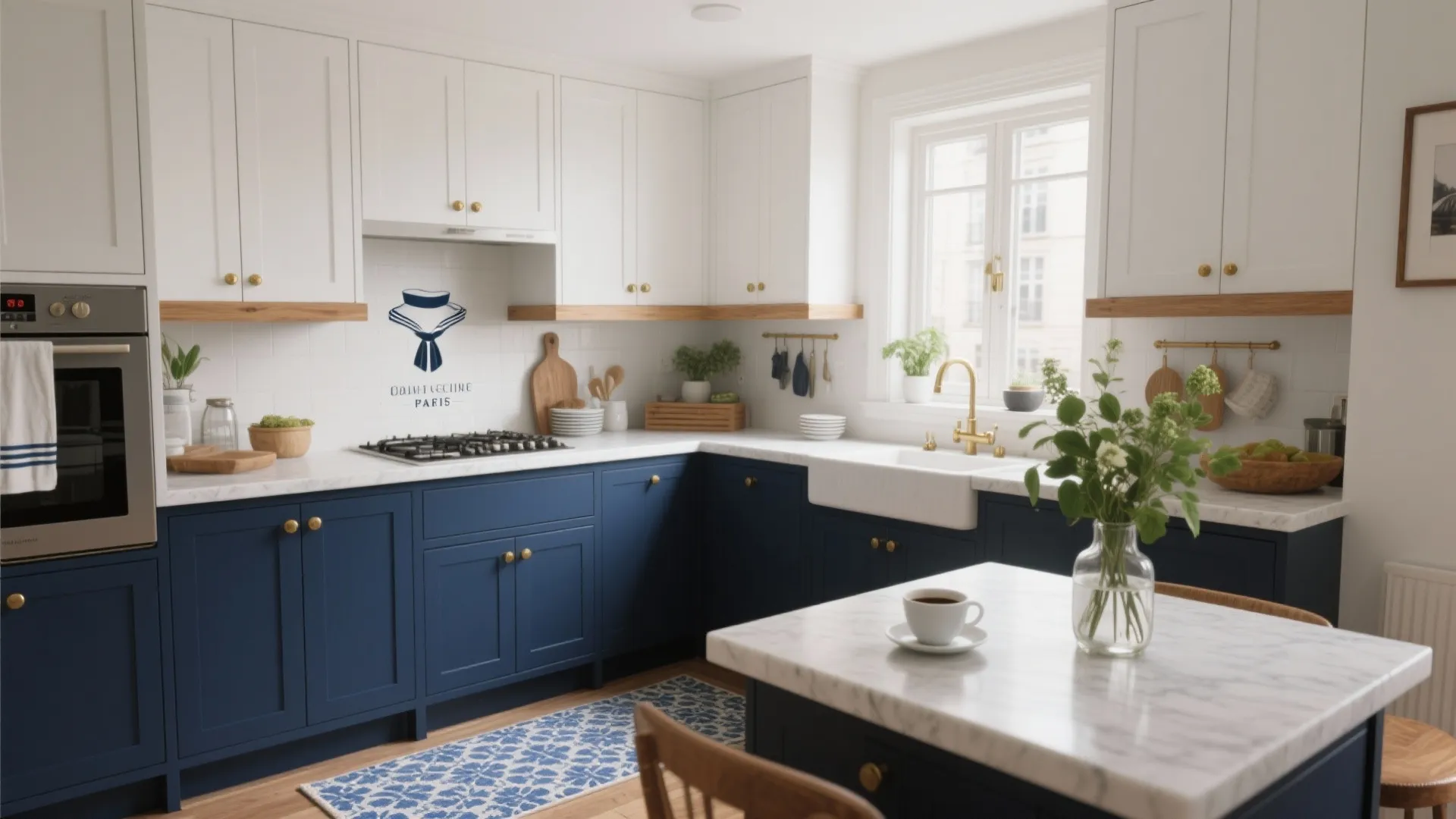 5 White Navy Kitchen Ideas: How I transformed small kitchens with bold white and navy contrasts