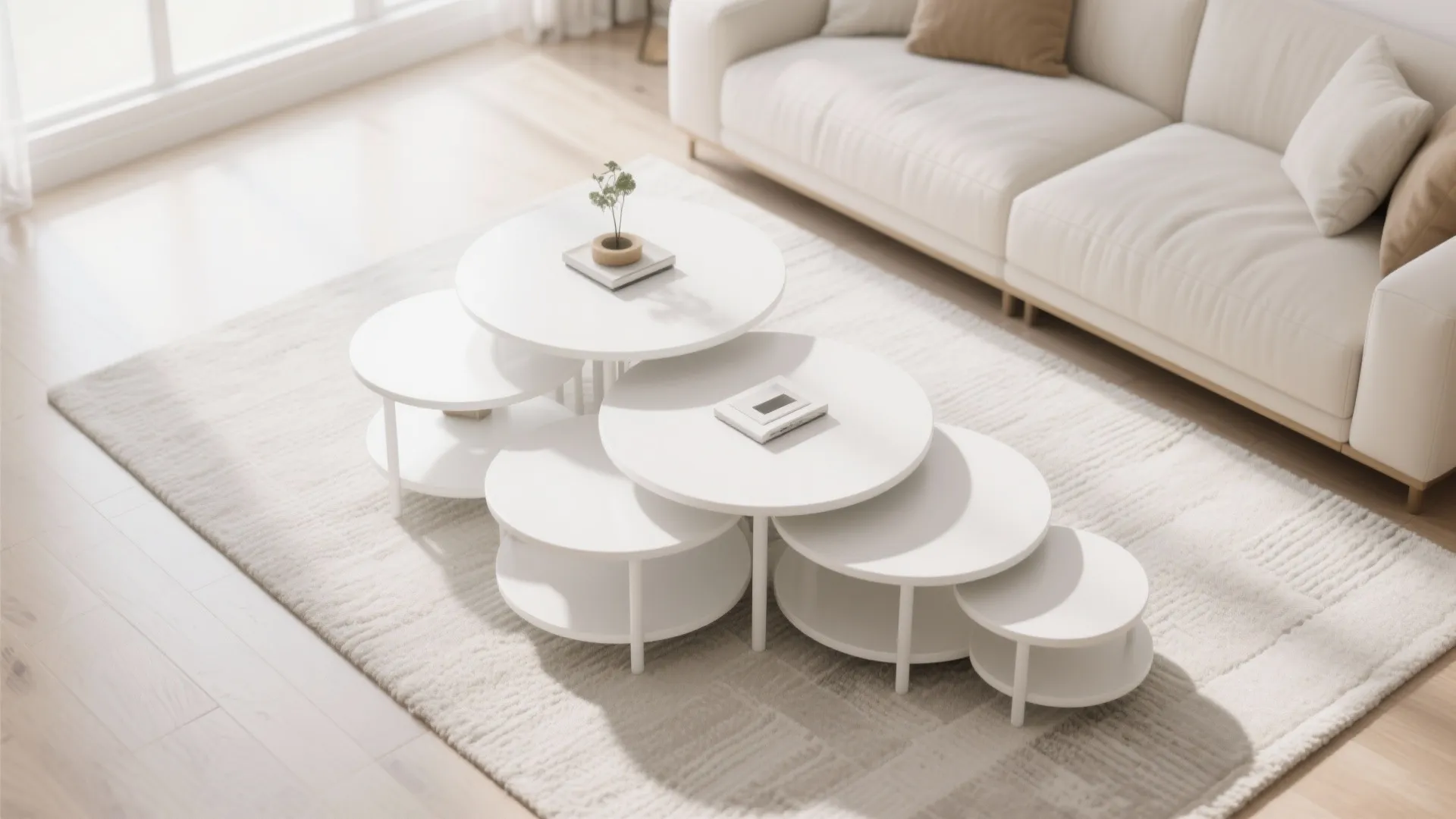 6. White Nesting Tables