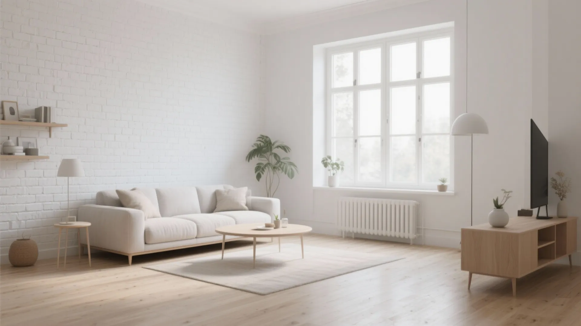 3. Painted White Brick