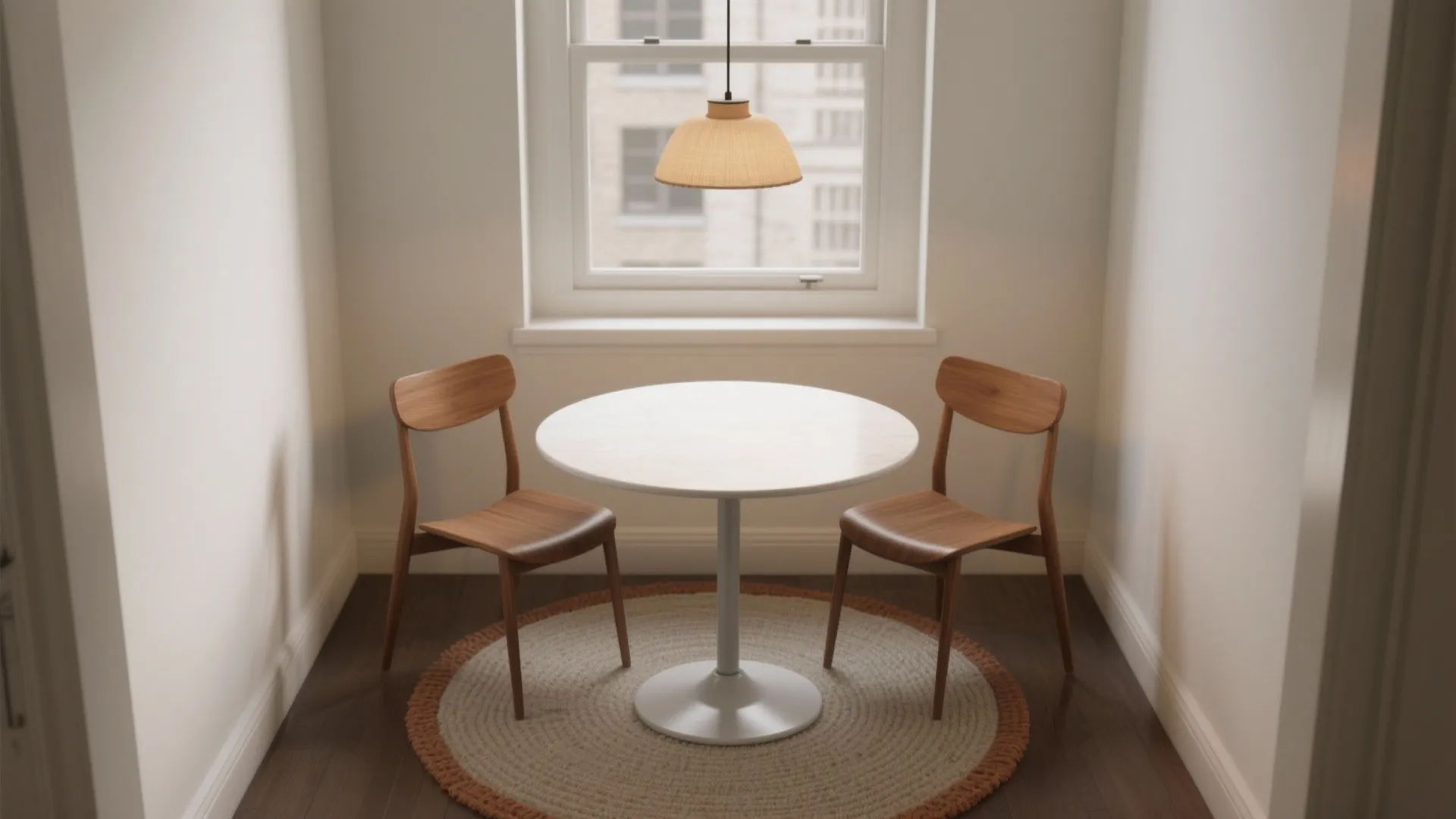 Small White Pedestal Dining Table: Space-Saving Elegance