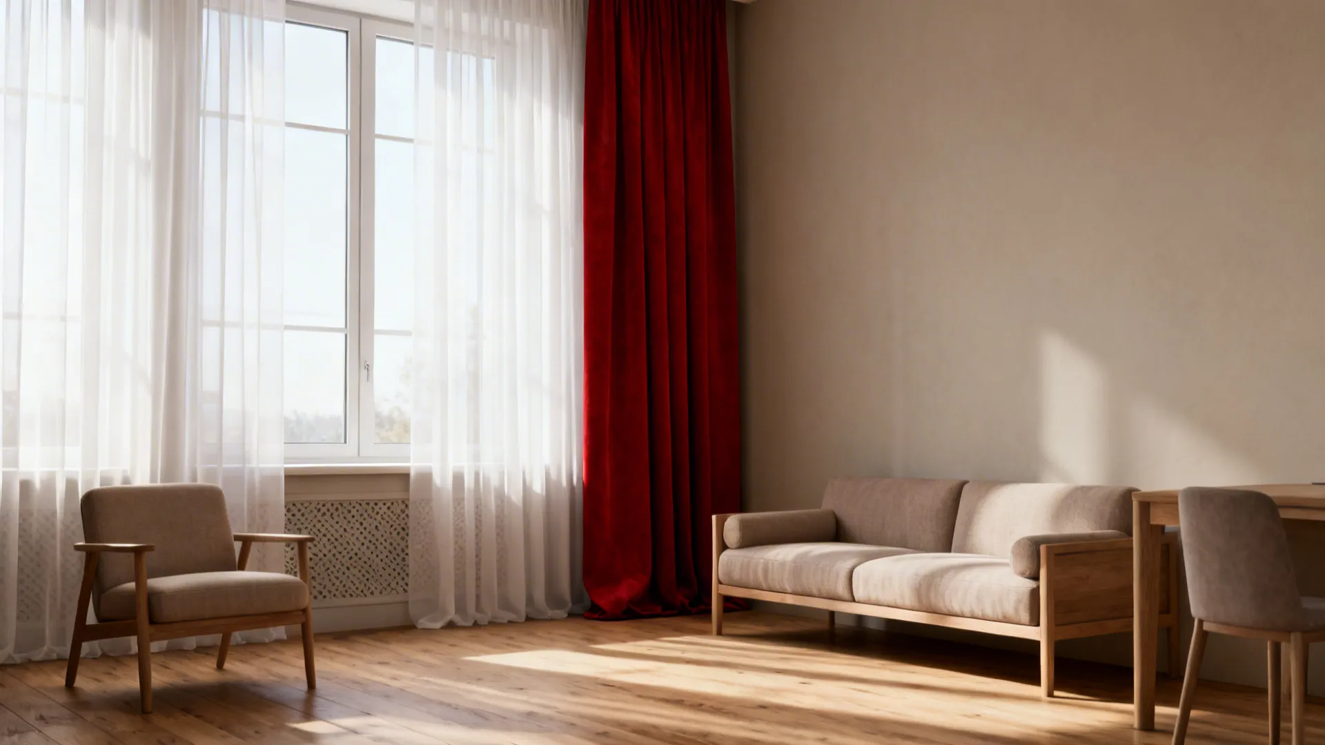 White and Red Curtains: 5 Small-Space Inspirations