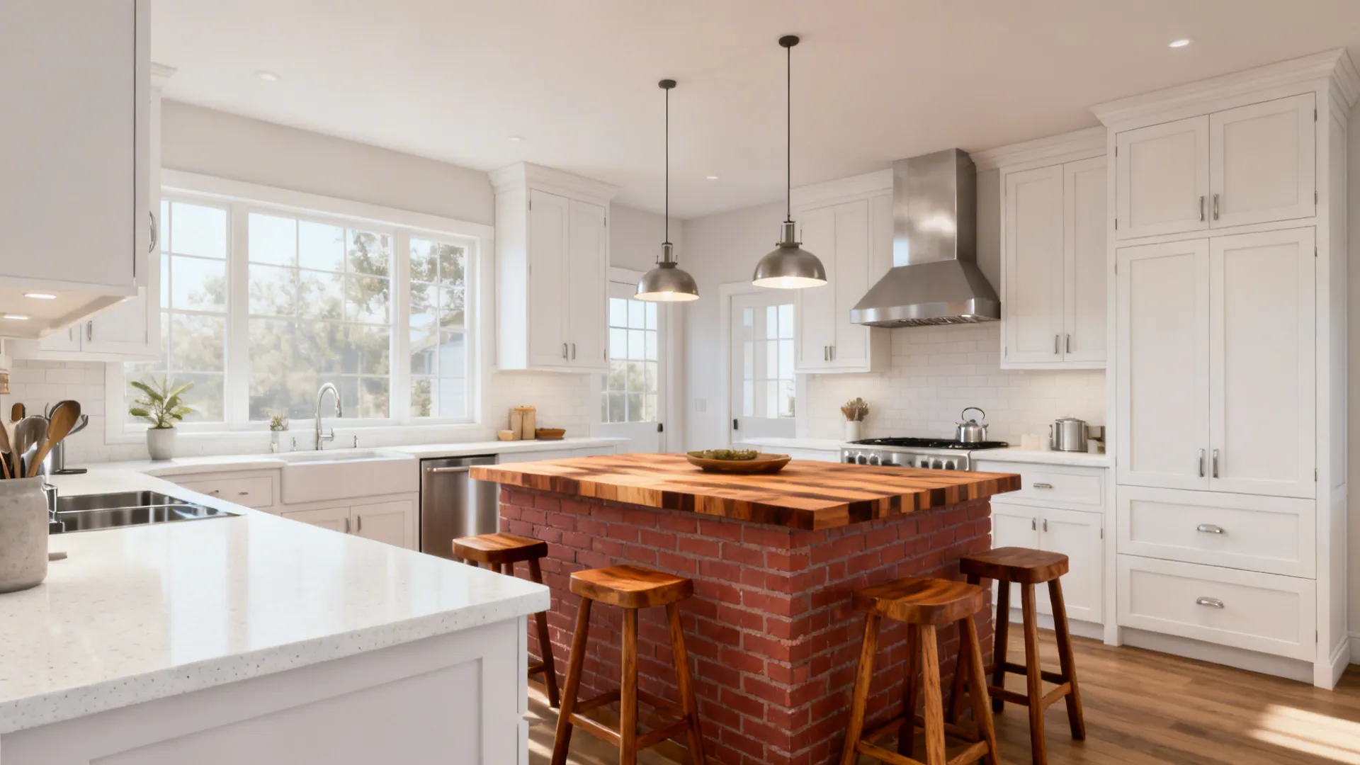 White Shaker + Red Island (or Peninsula)