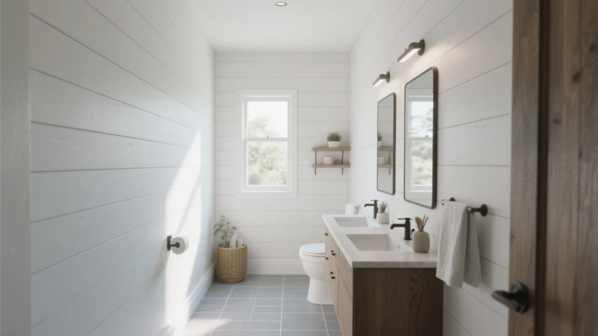 1. Classic White Horizontal Boards