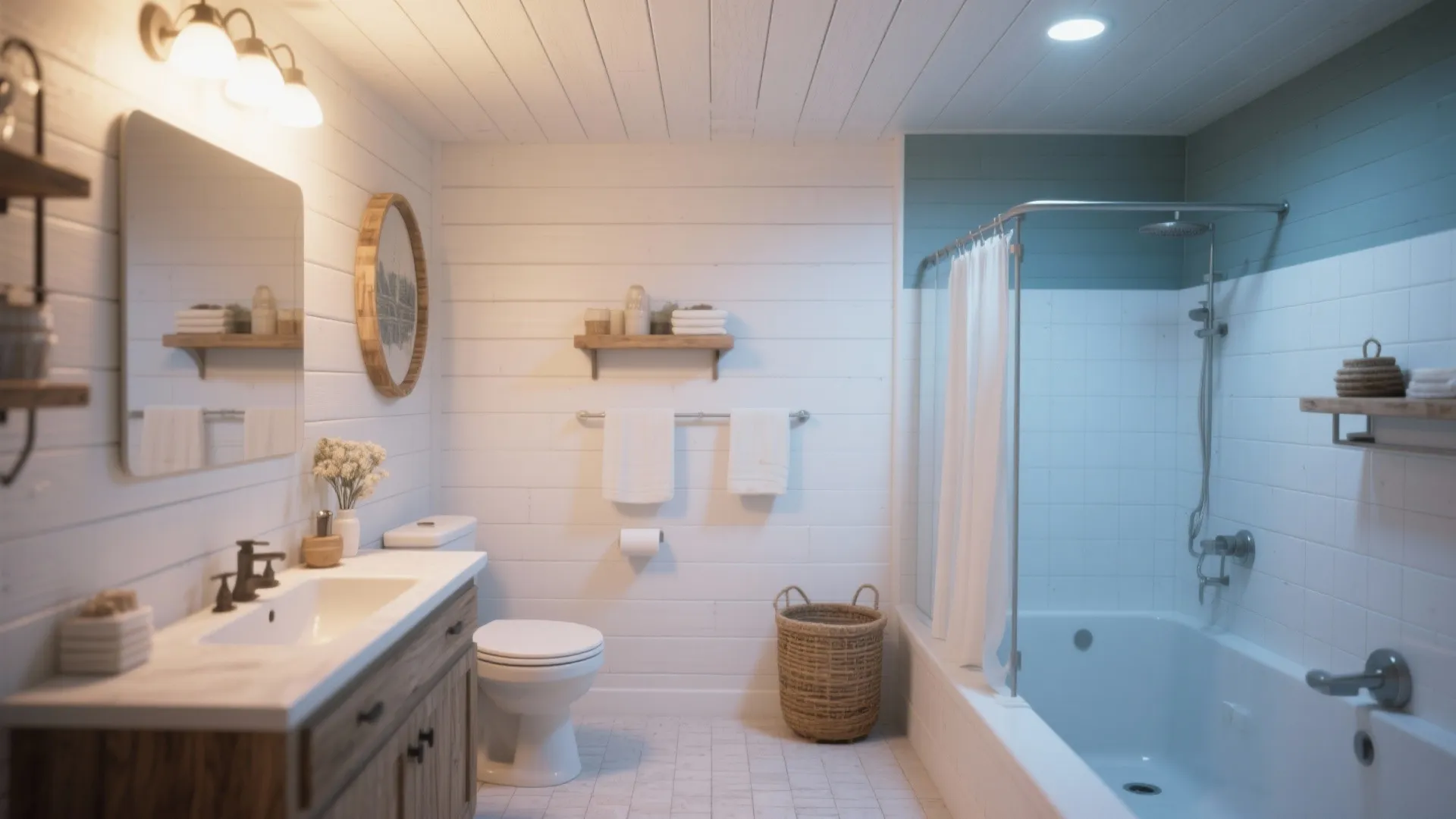 2. White Shiplap Panels