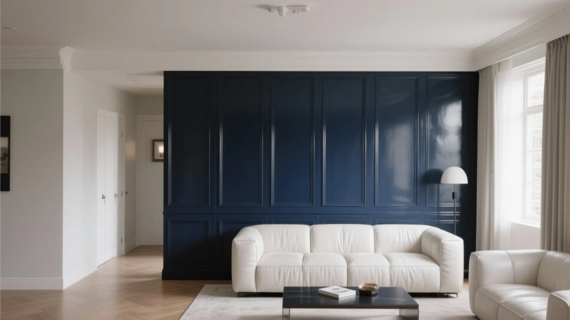 8. Accent Wall Behind the Sofa