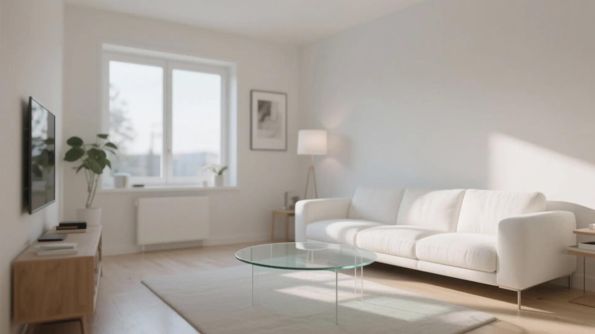 6. Glass Coffee Table for Airiness