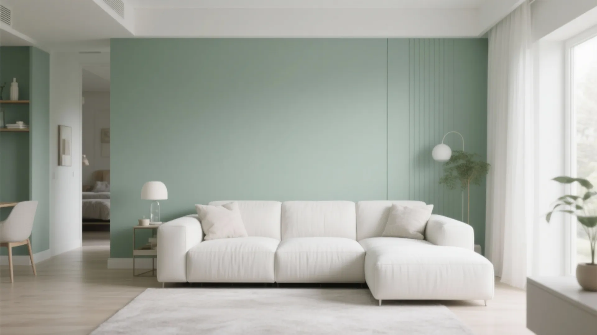 9. Accent Wall Behind the Sofa