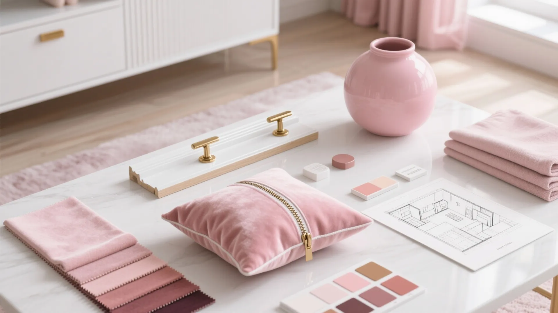 Pink Details, White Structure