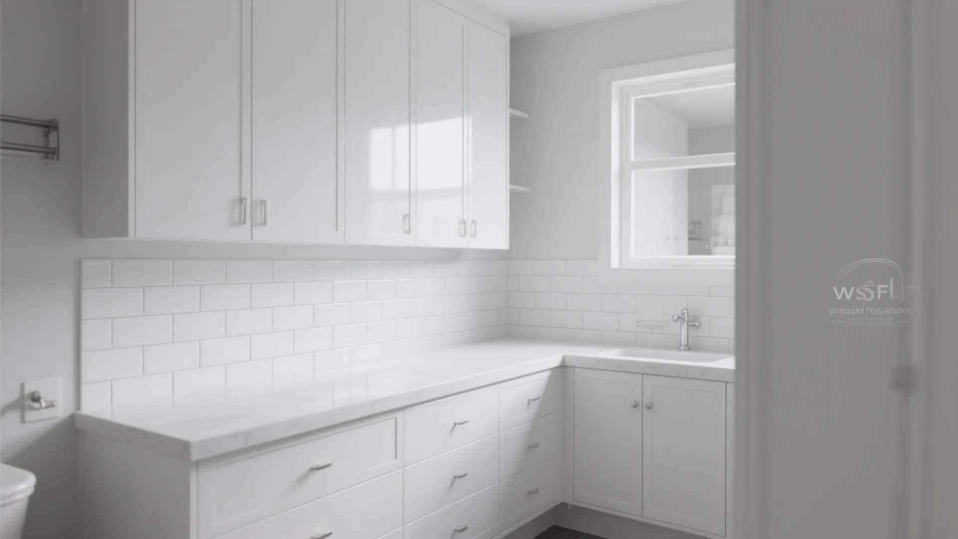 10. Create a Monochrome Look with White Cabinets and Subway Tiles