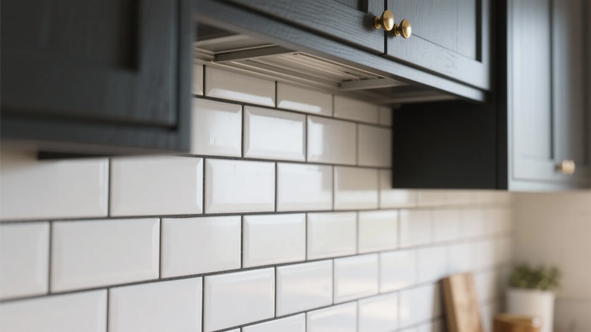 1. Contrasting White Subway with Dark Grout