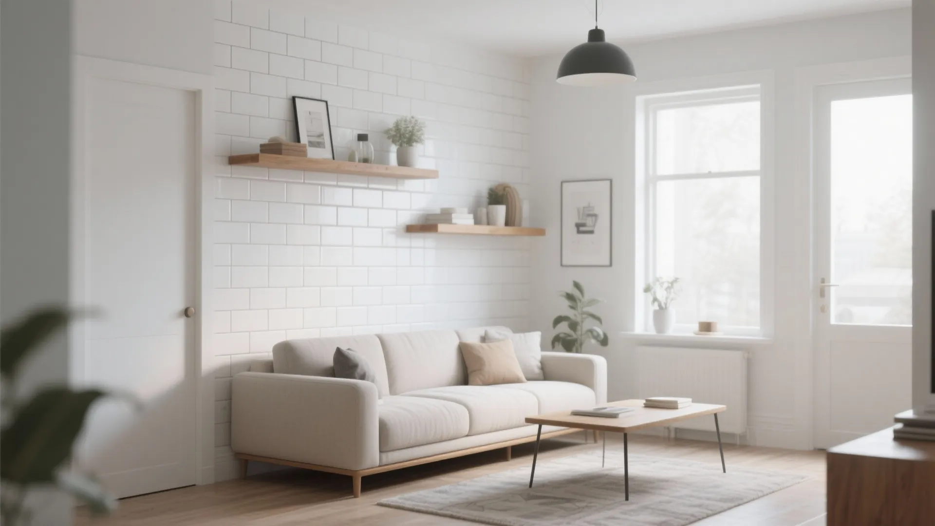 Minimalist White Subway Tiles