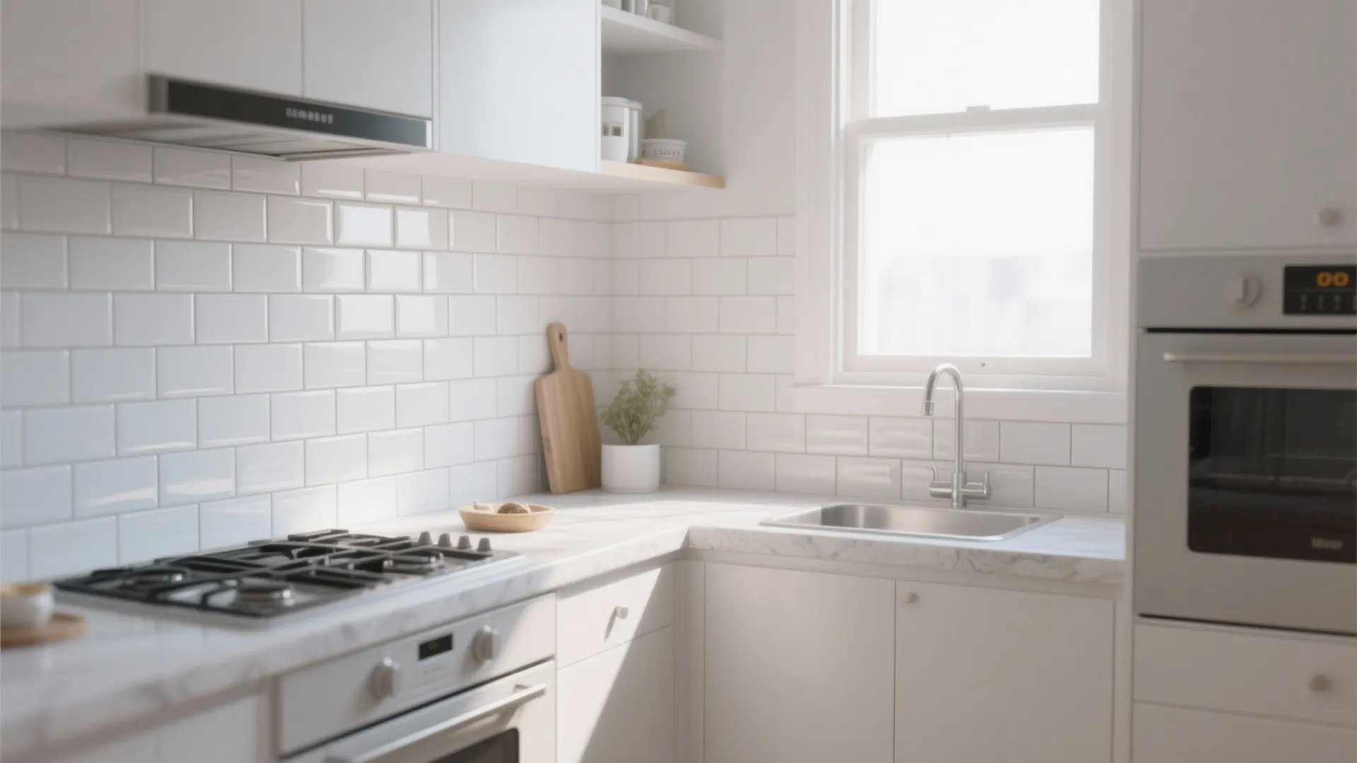 1. Classic White Subway Tiles