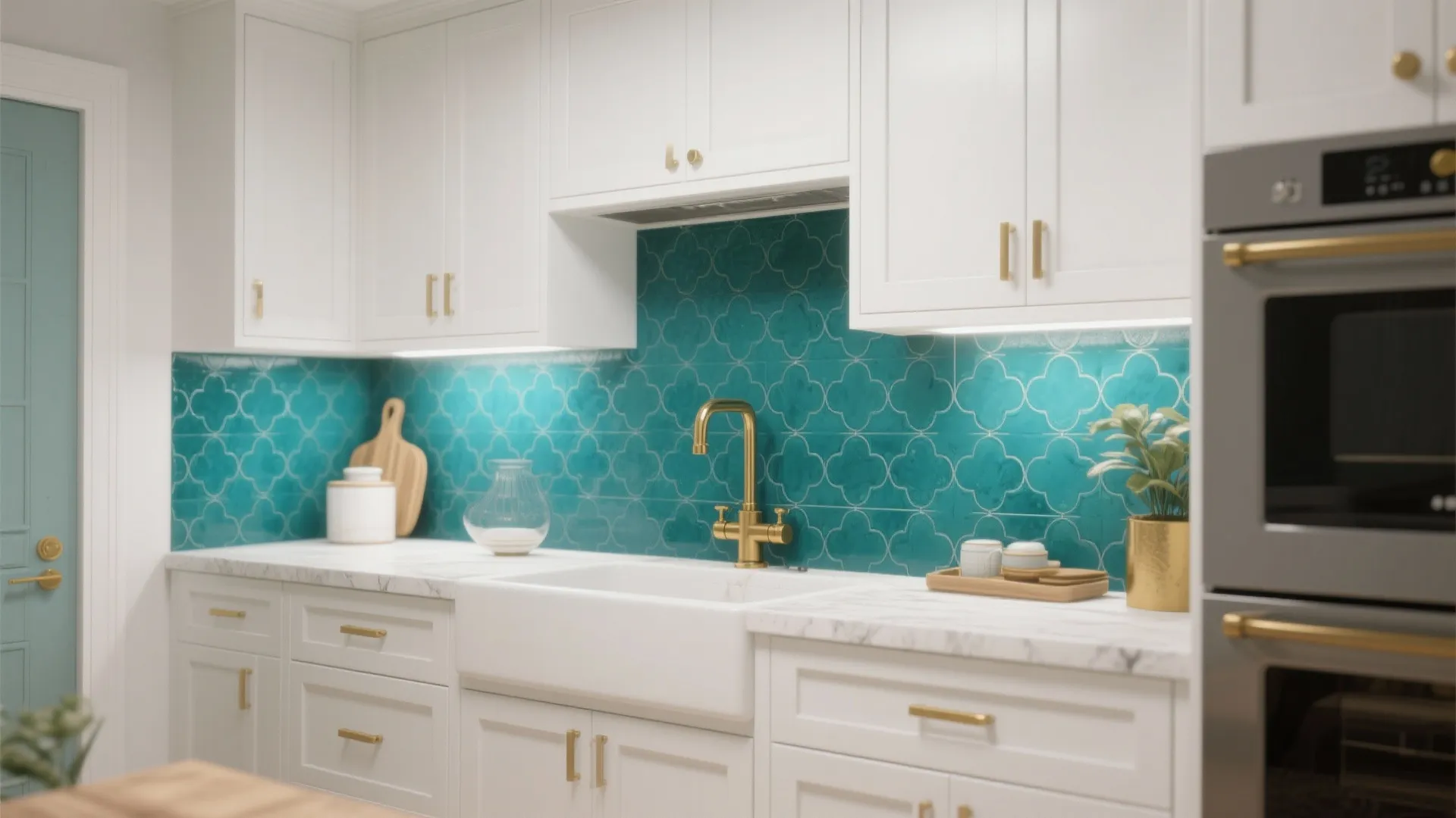 2. Add a Colorful Backsplash