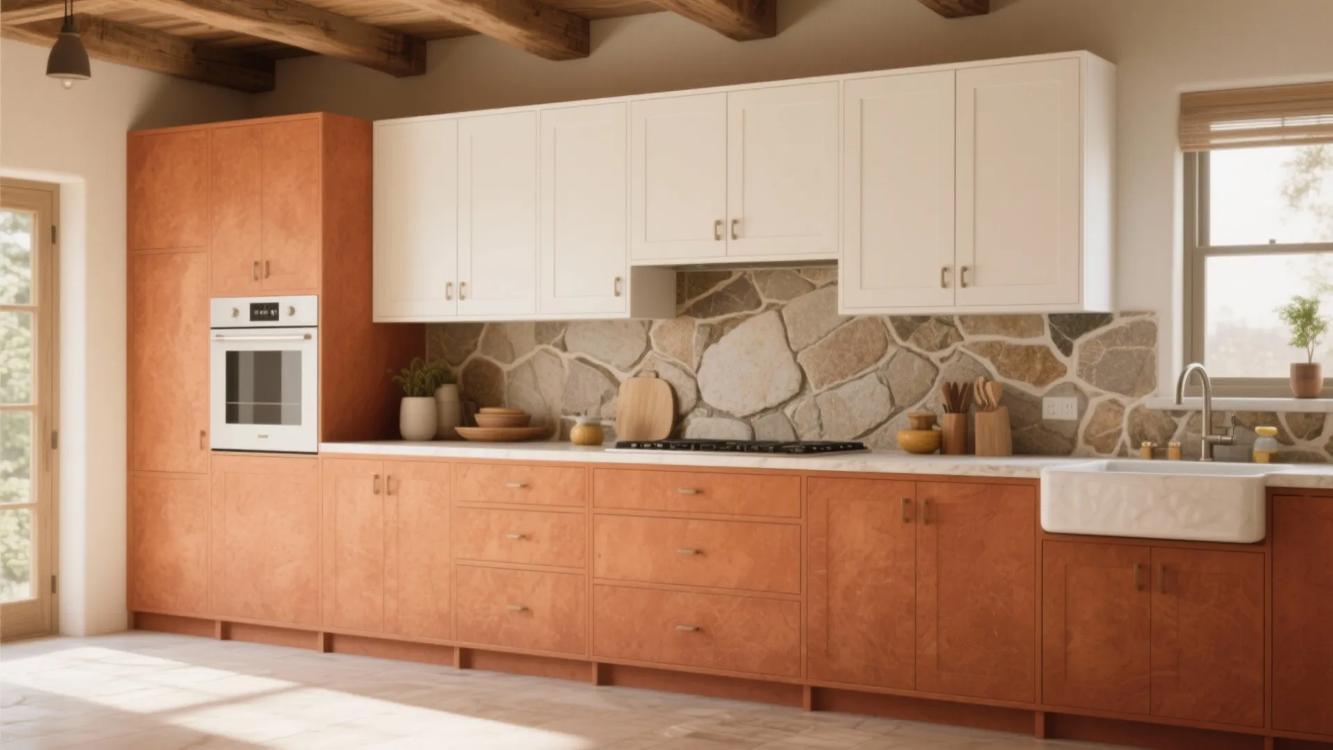 7. White and Terracotta