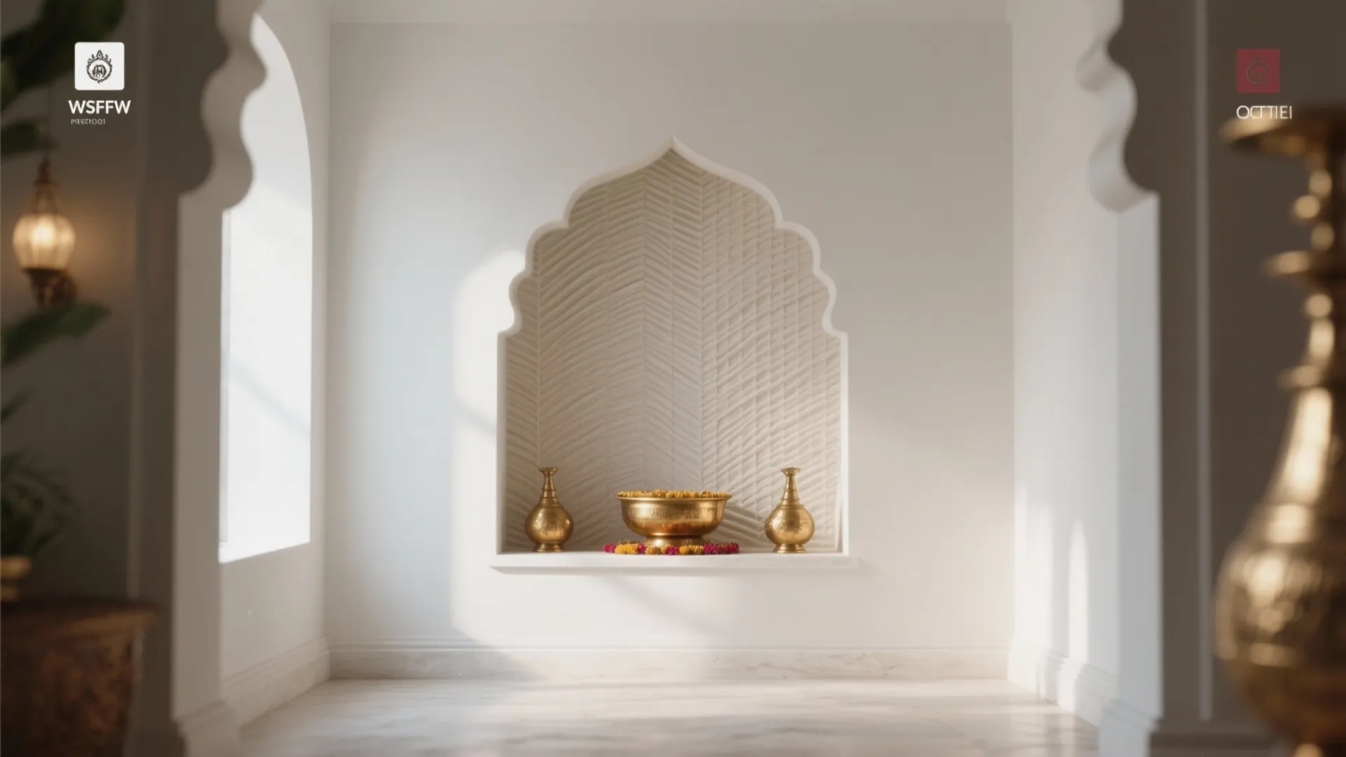 Crisp White with Textured Back Panel