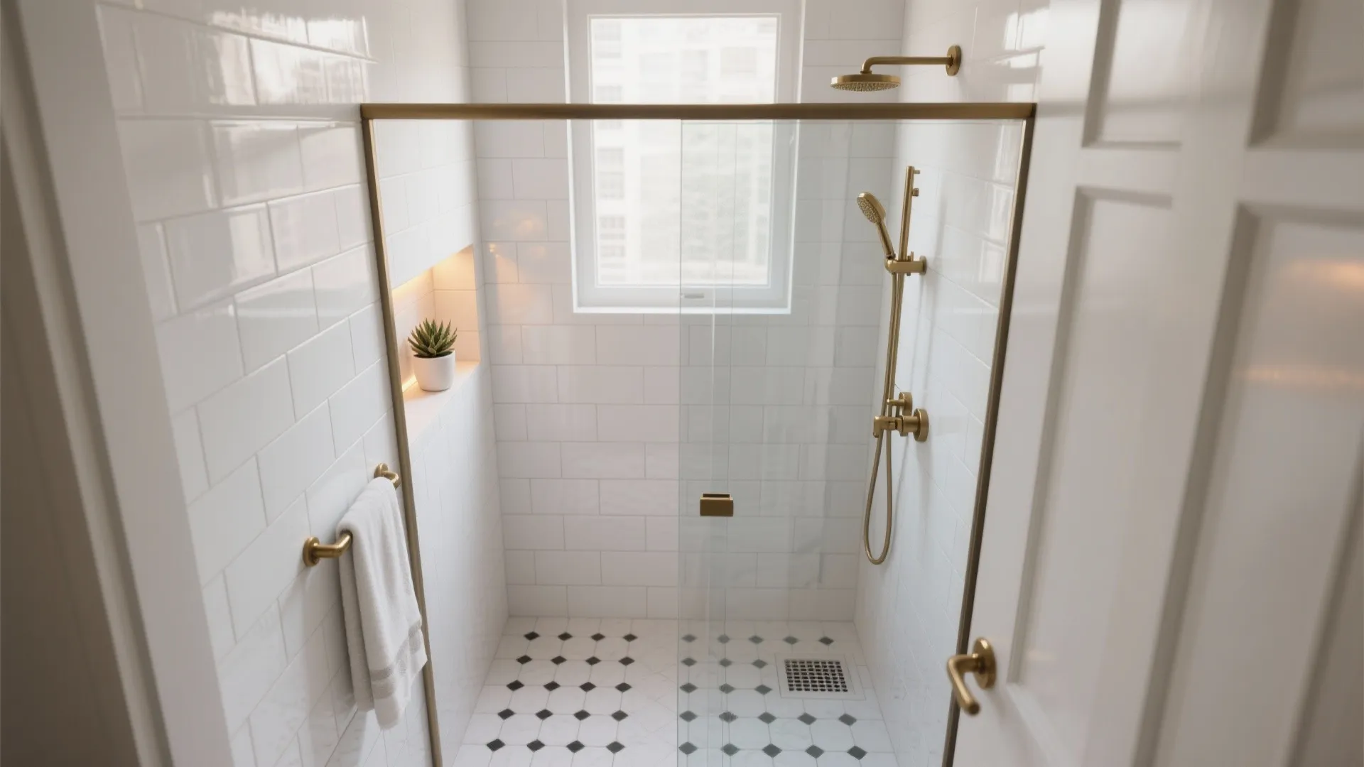 5 Bright Ideas for White Bathroom Tile Showers: Small-shower solutions and creative styling tips from a veteran interior designer