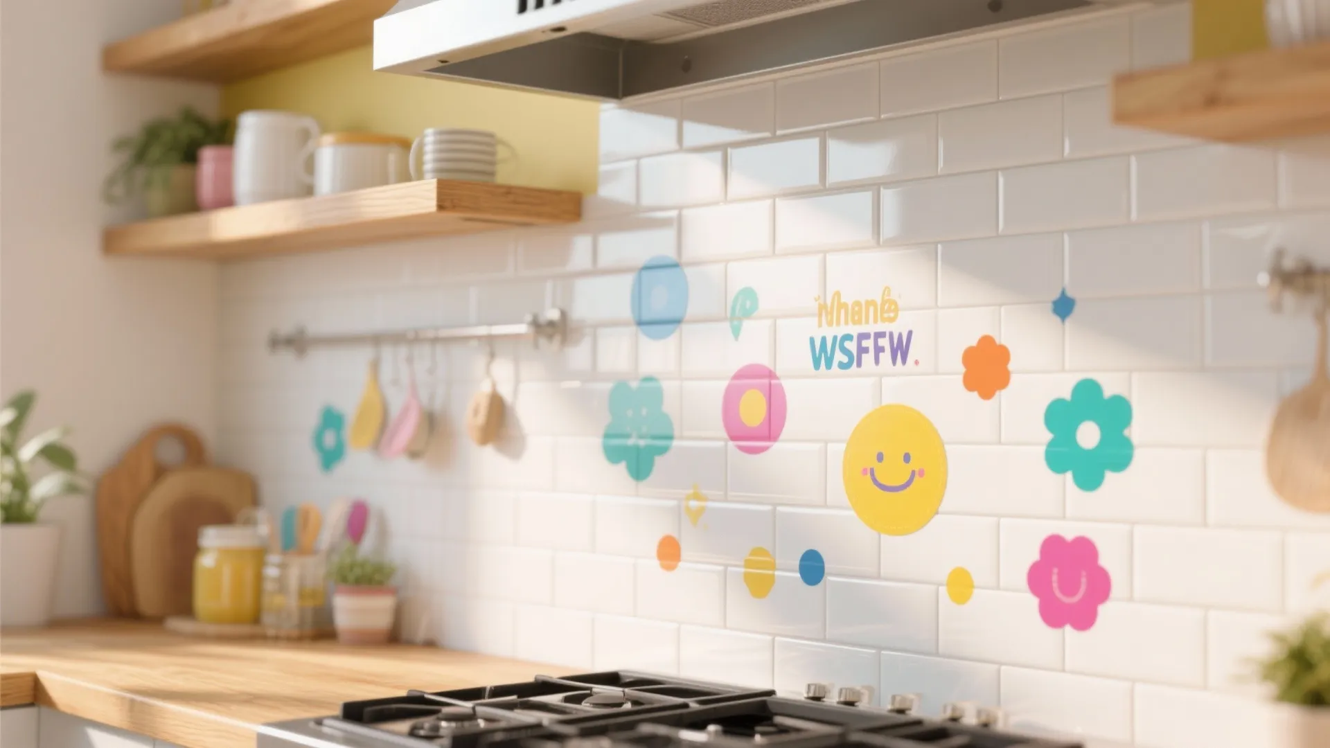 7. Glossy White with Colorful Accents