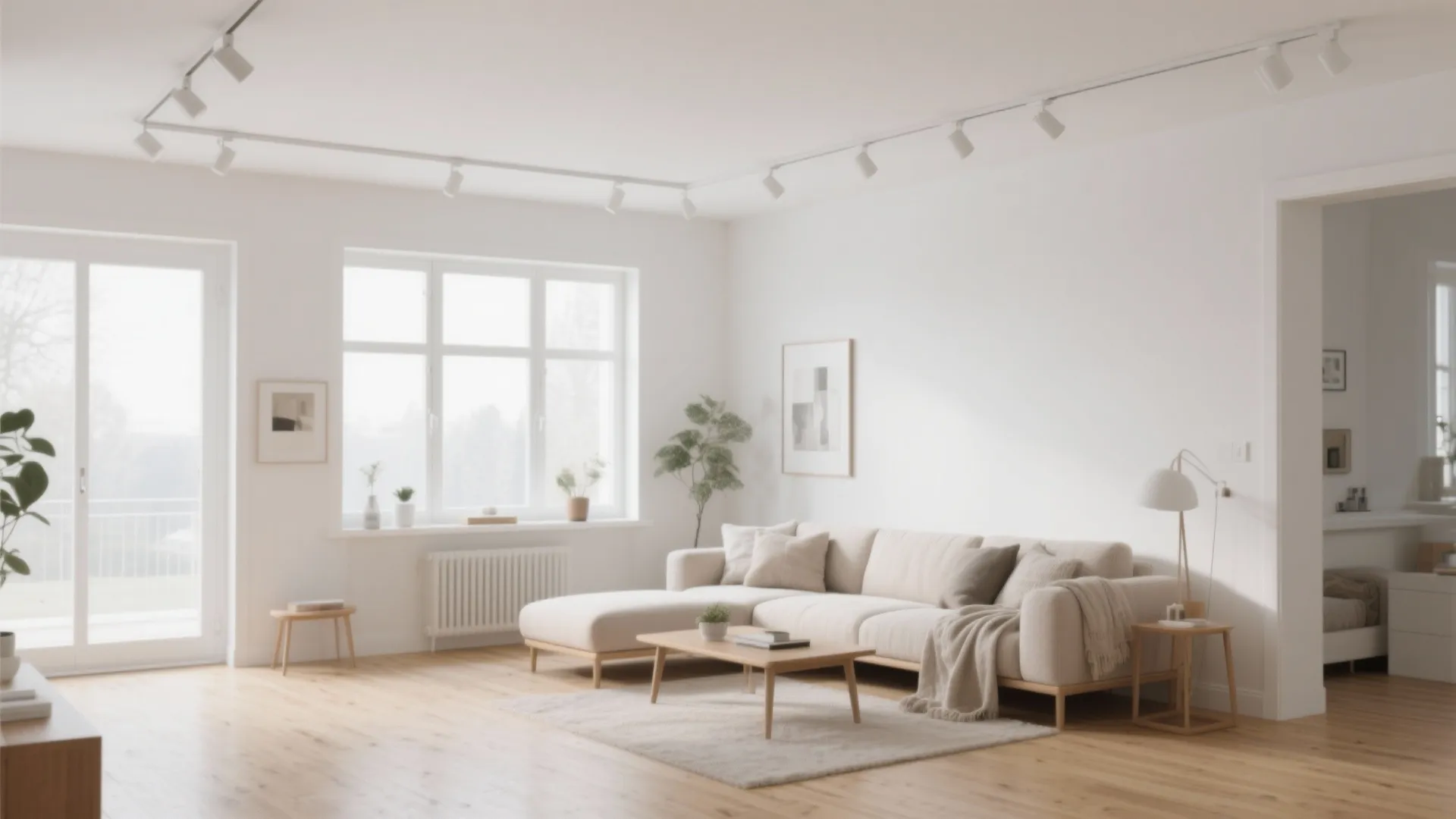 4. White Tracks that Blend into the Ceiling