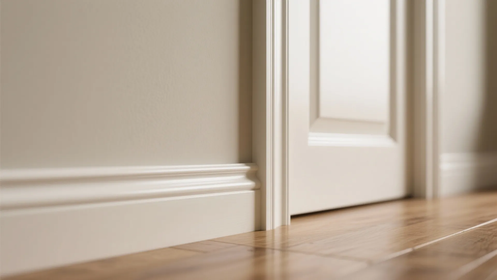 Crisp White Trim that Frames the Space