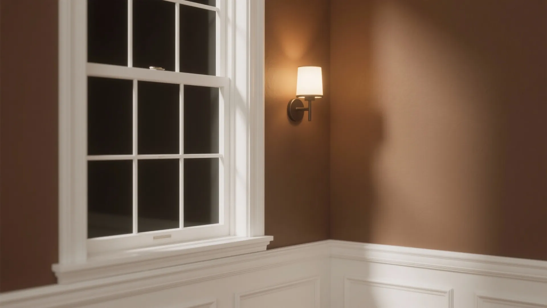 2. Crisp white trim and modern lighting