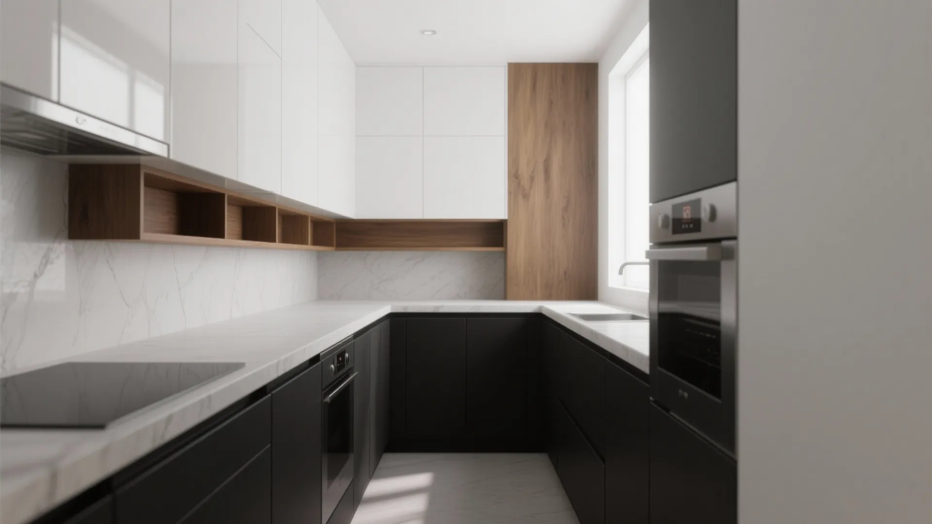 1. Split the Palette: White Up, Black Down