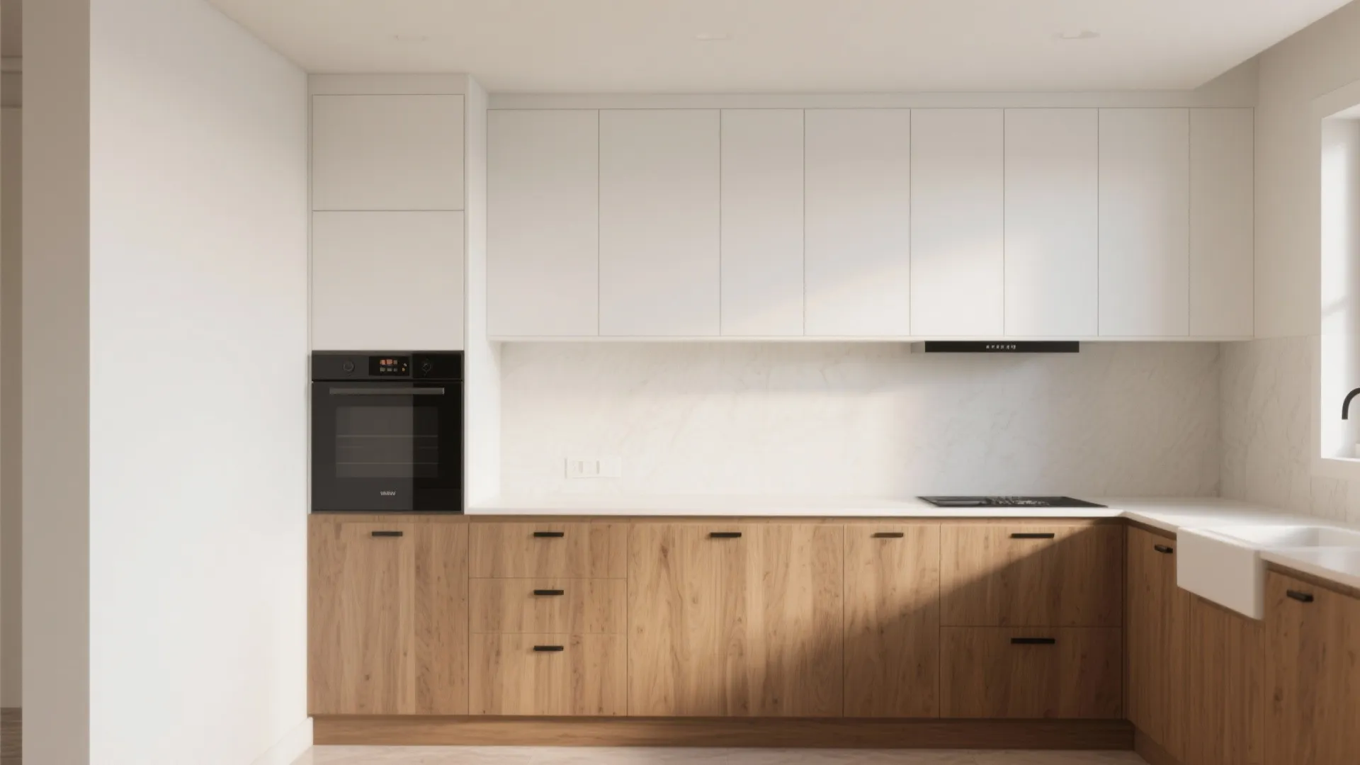 1. White Upper, Stained Lower