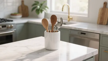 White Kitchen Utensil Holder Ideas x5