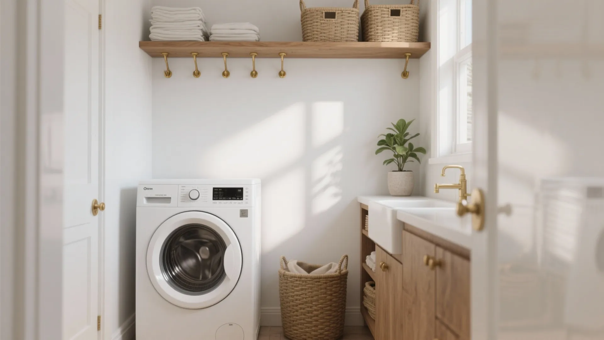 1. Crisp White with Warm Accents