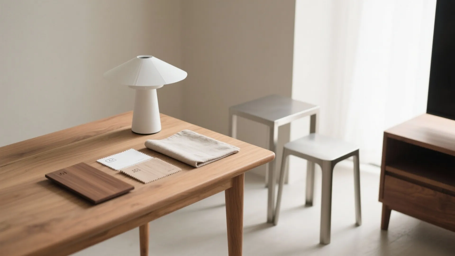 日式風格を損なわない素材と色：白木×アルミで軽さを出す