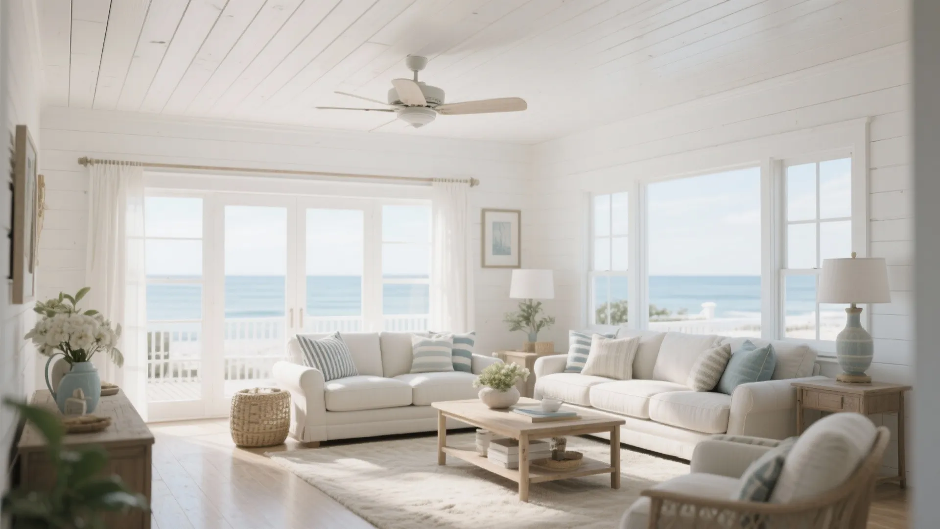 3. Painted White Wood Boards