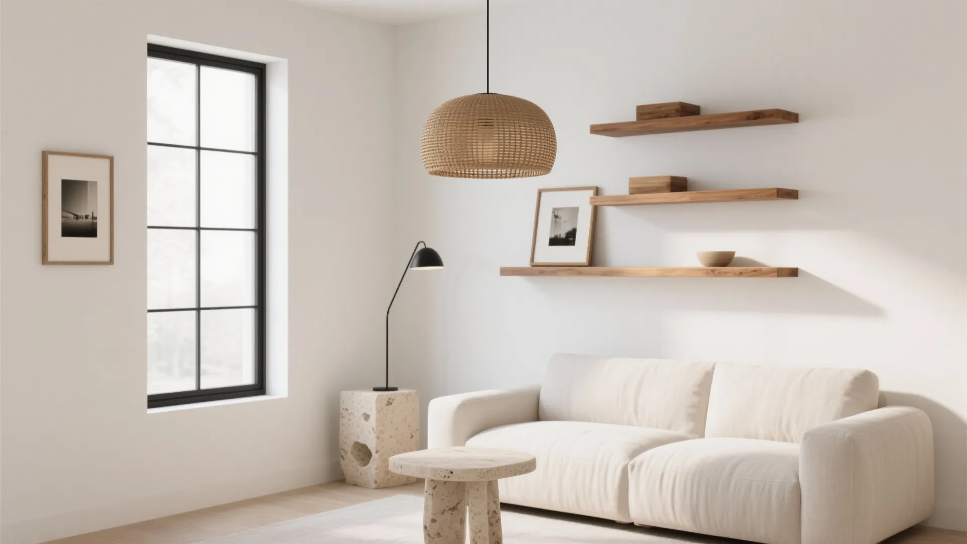 Idea 4: Natural materials and a hint of contrast