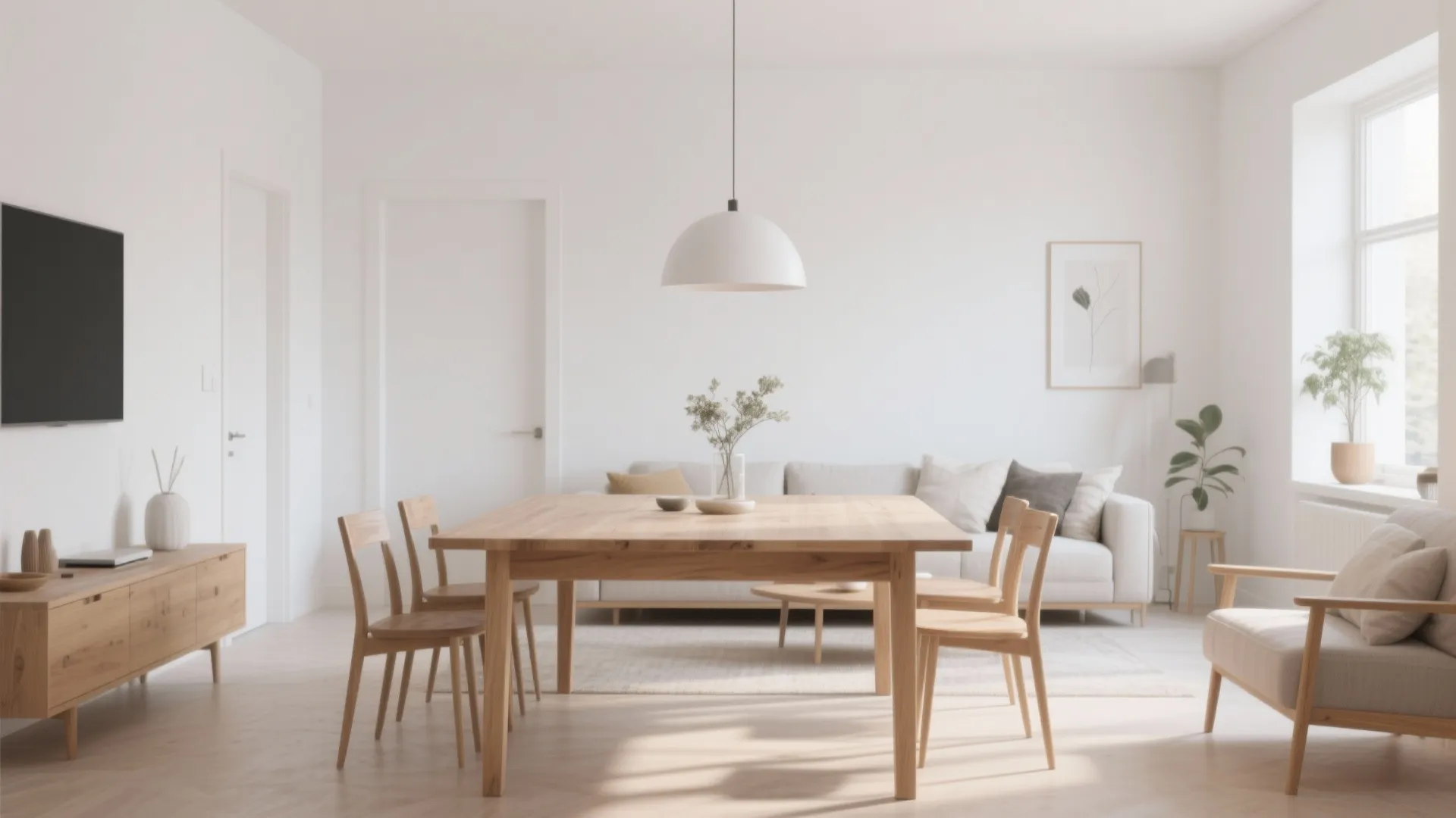 7. White & Natural Wood Tones