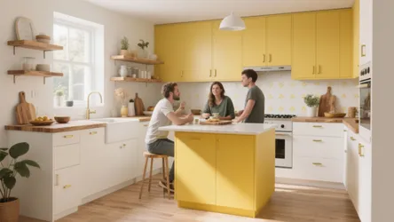 5 Fresh Ideas for White and Yellow Kitchen Cabinets