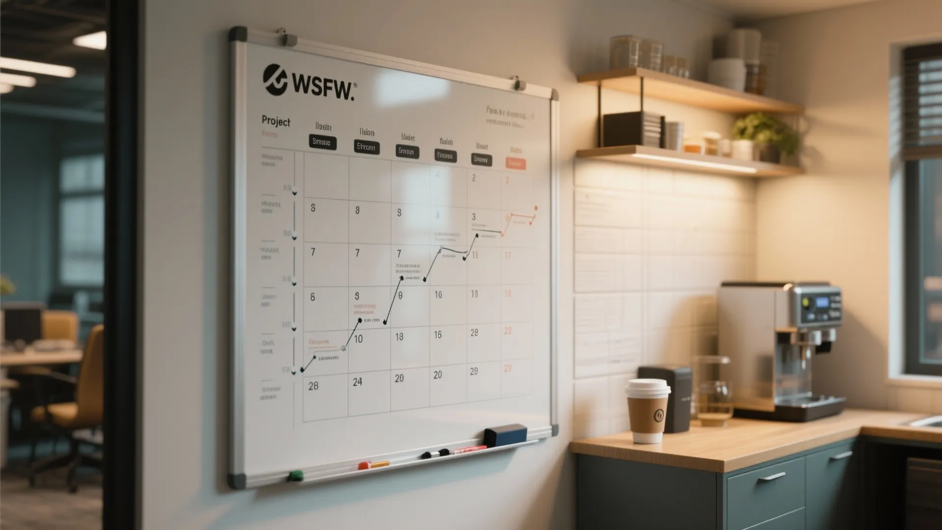 5. Whiteboard Calendar Wall