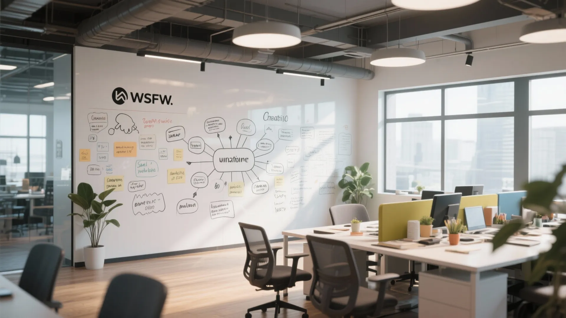 6. Whiteboard panel walls