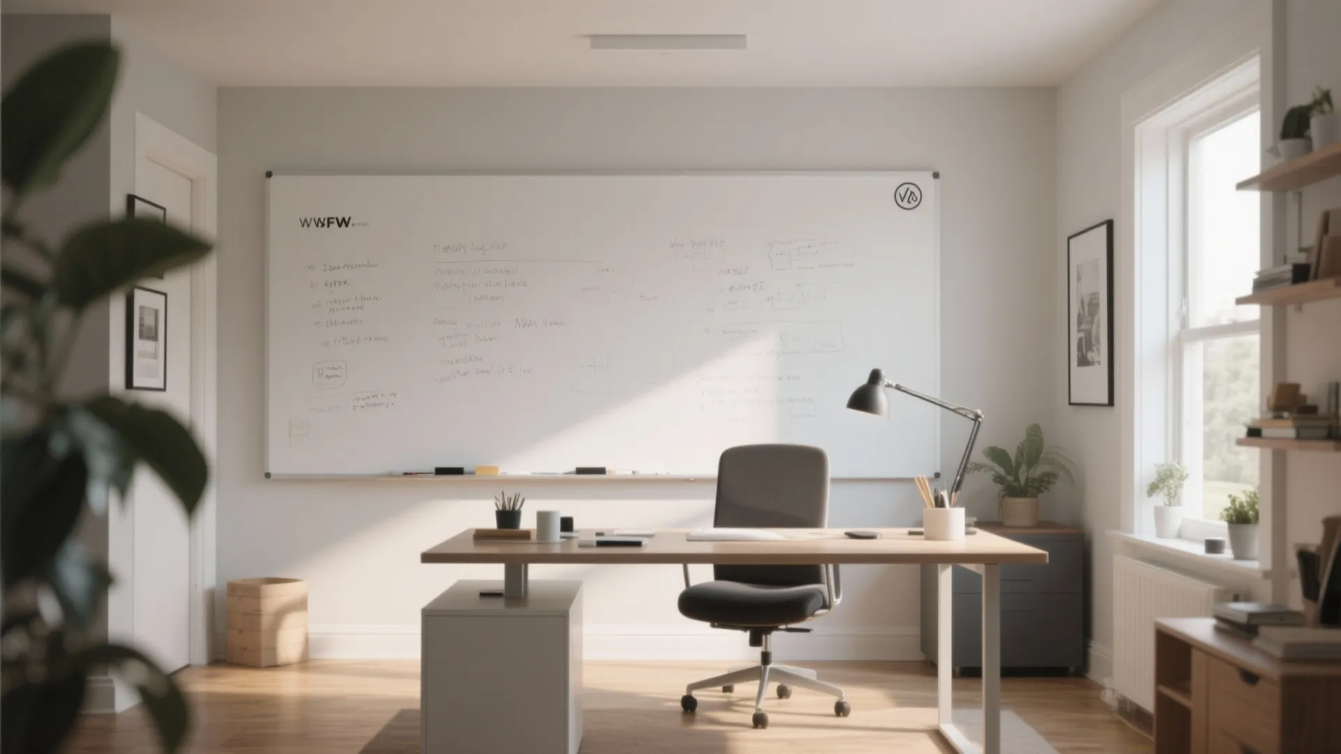 9. Functional Whiteboard Wall