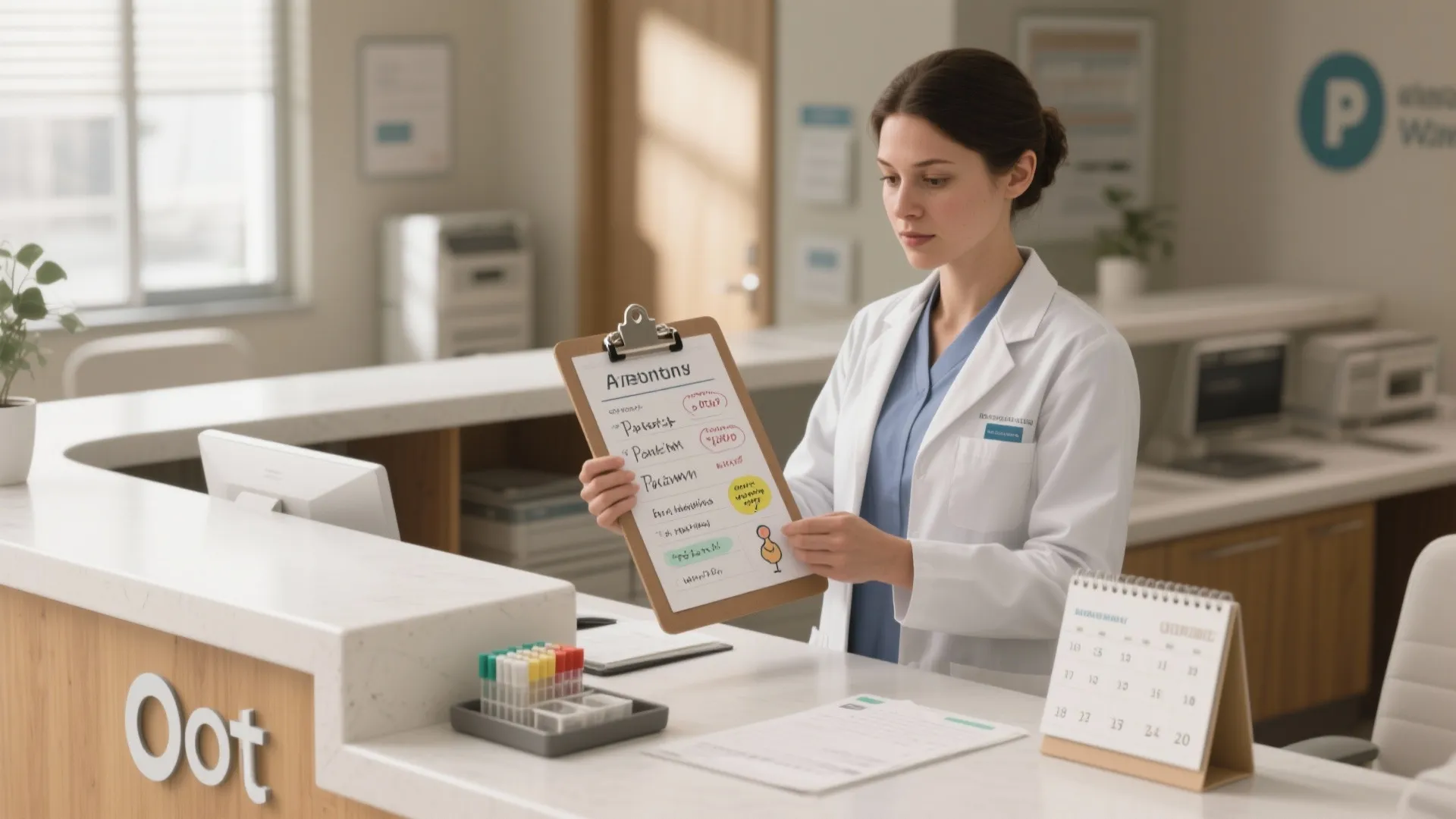 1. The Classic White Coat with Office Props