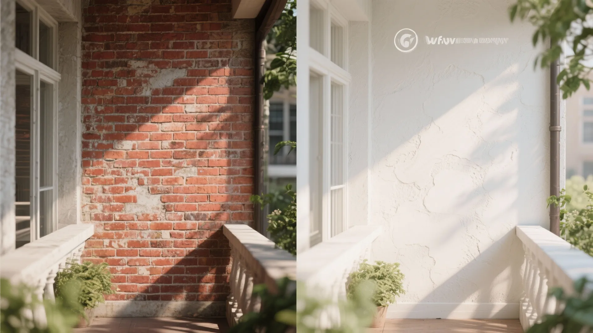 Whitewashed or Painted Brick (Lighten and Brighten)