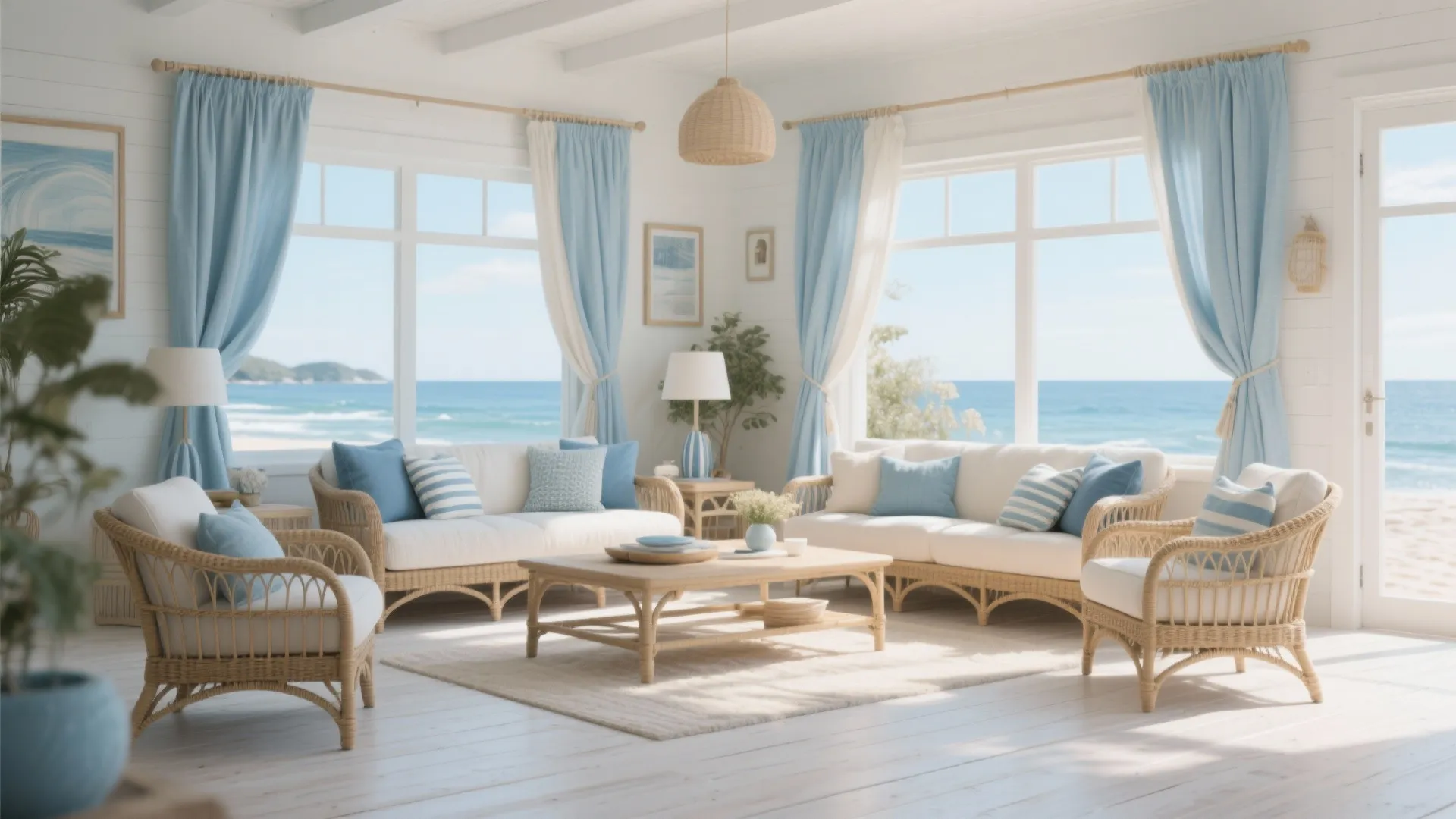 7. Beachy Vibes with Whitewashed Planks