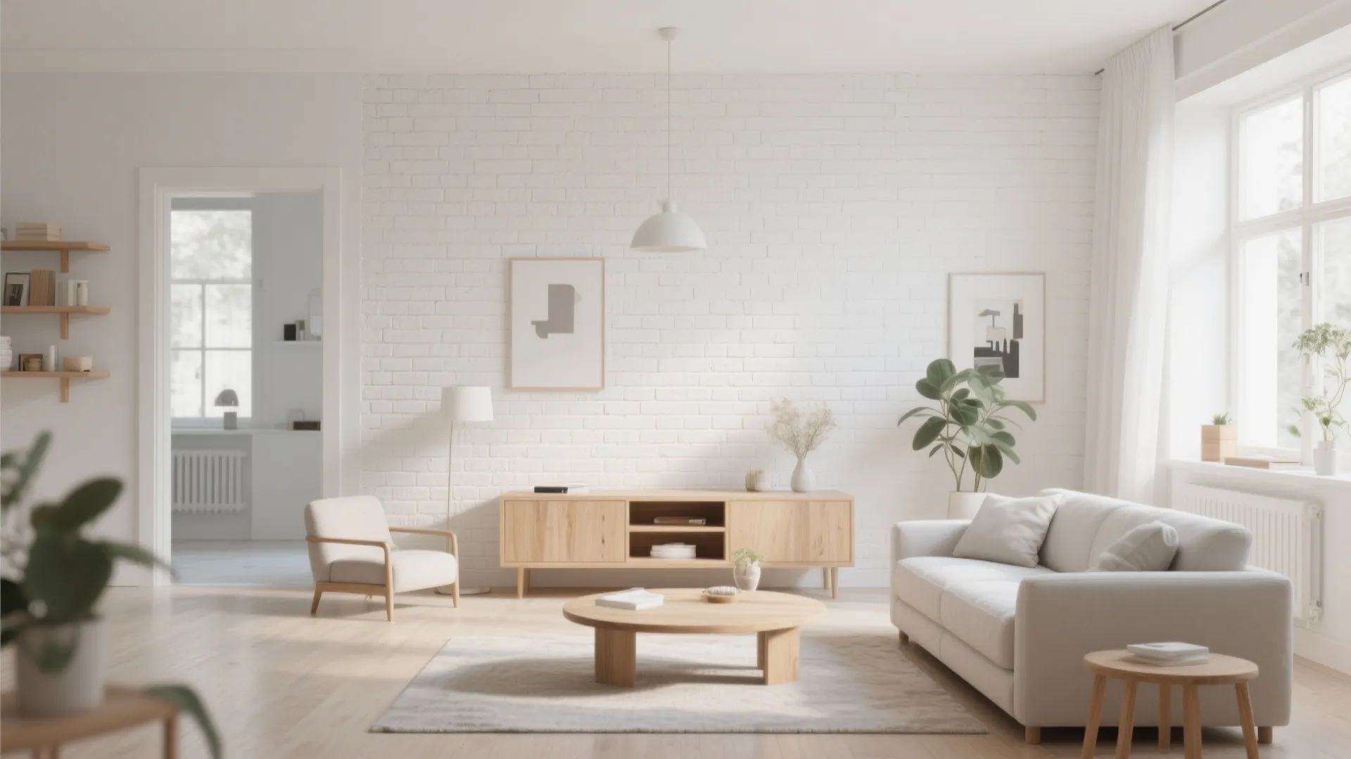 Whitewashed Brick for a Modern Touch