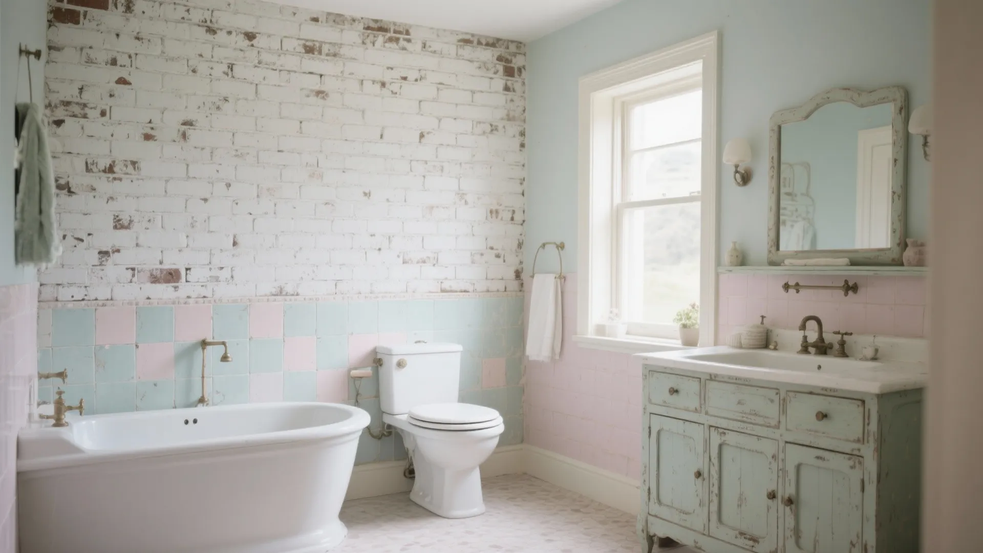 Idea 8: Whitewashed Brick or Tile