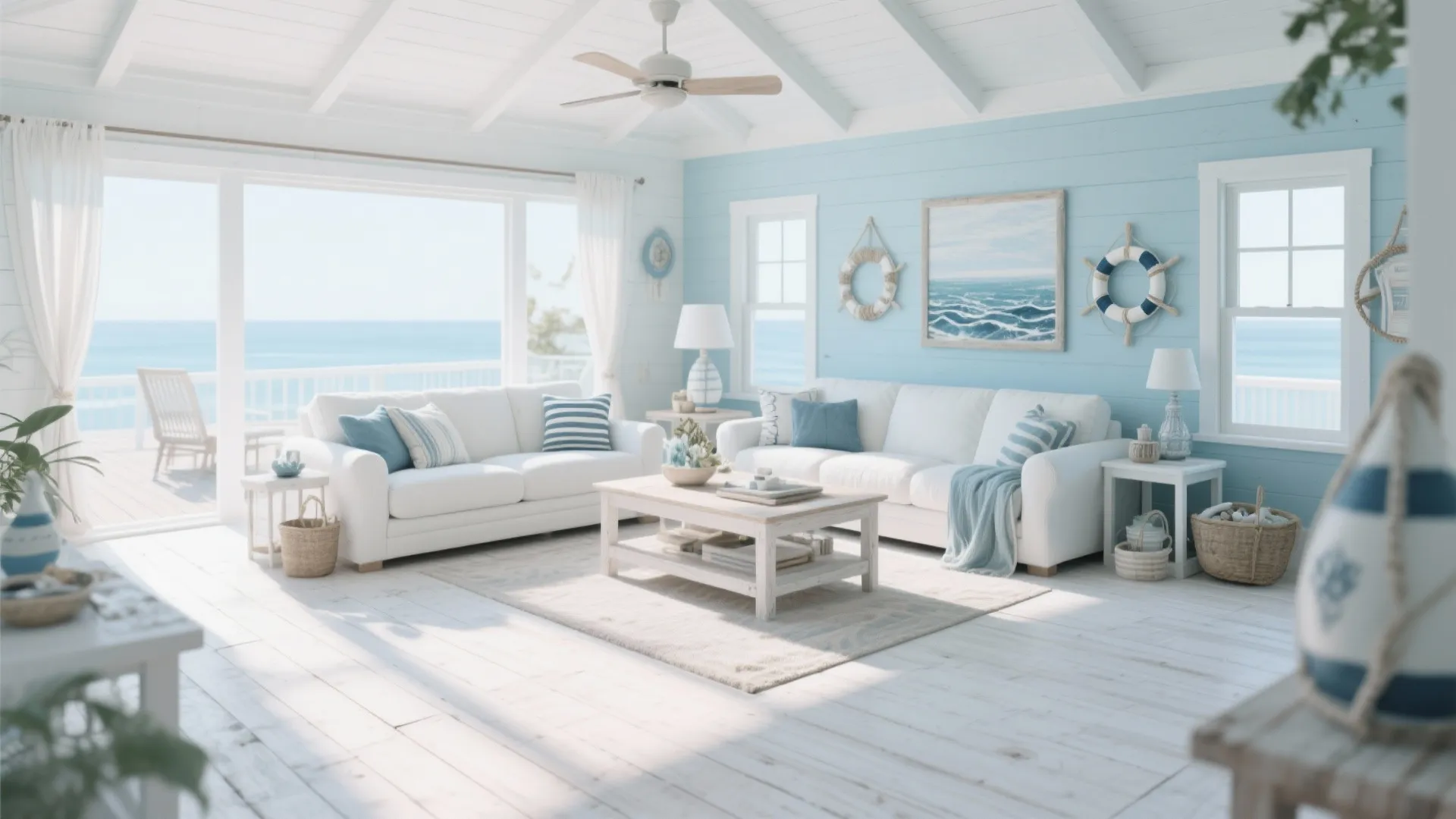 6. Whitewashed Finish for a Coastal Vibe