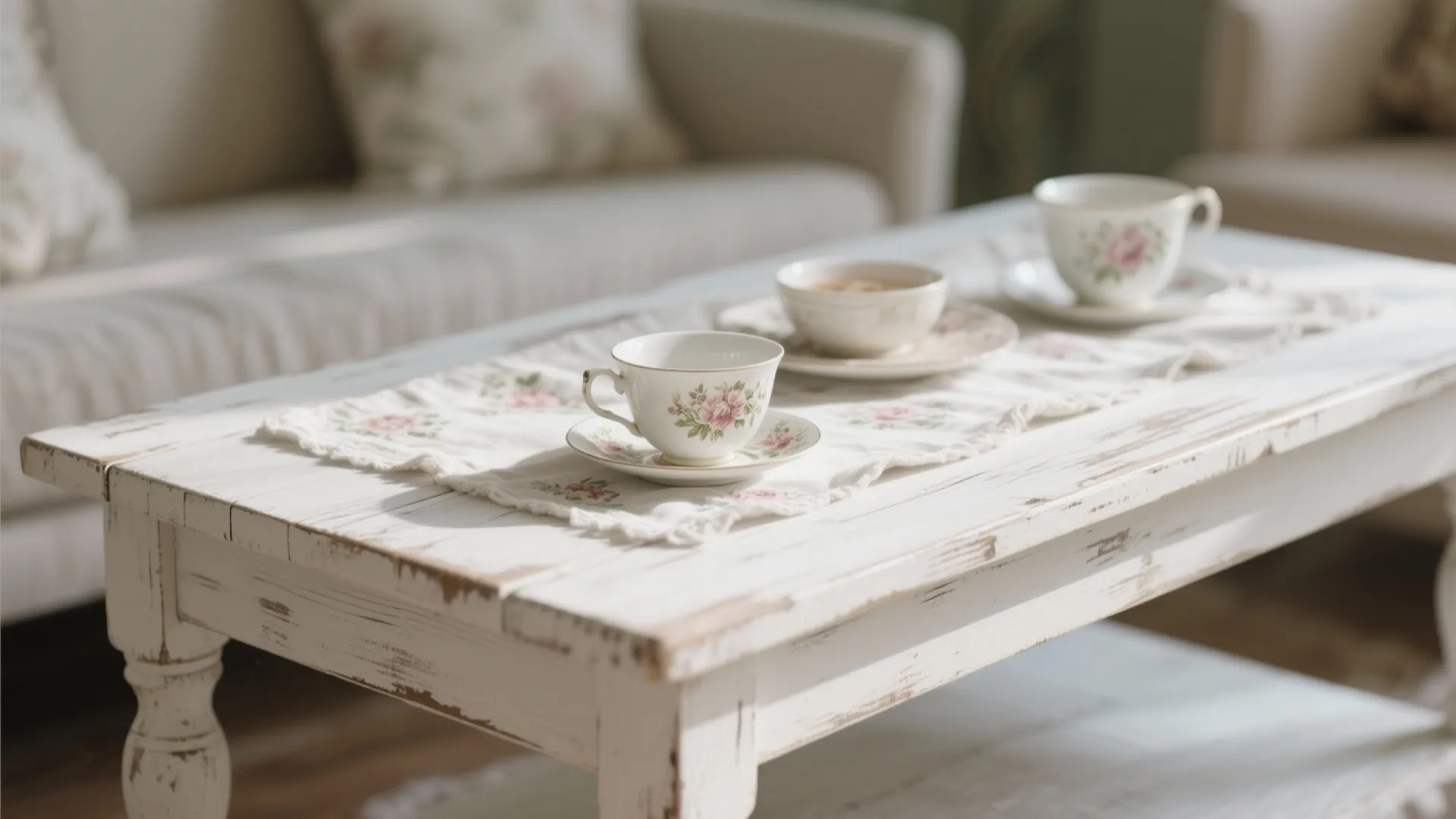 White-Washed Wooden Furniture