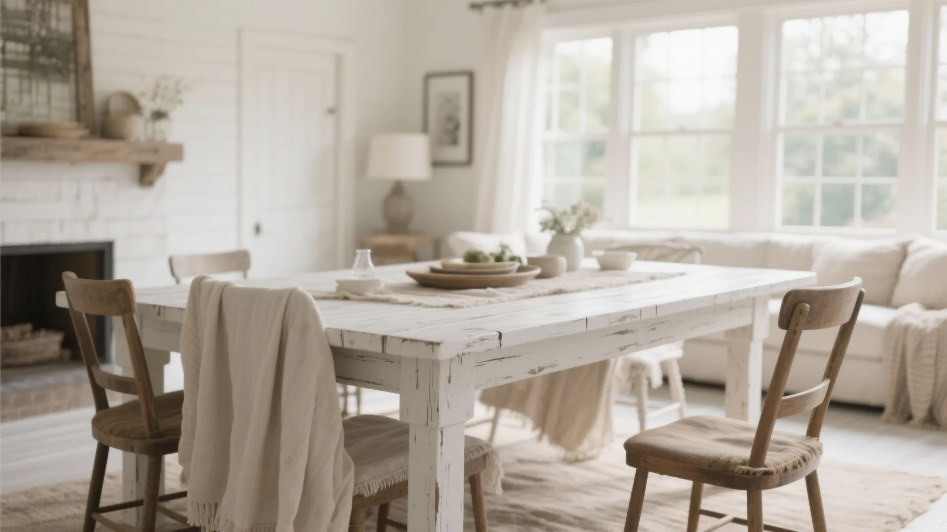 2. Whitewashed Finish