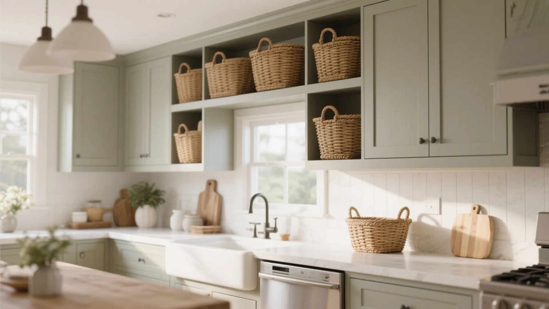 2. Wicker Baskets for Storage