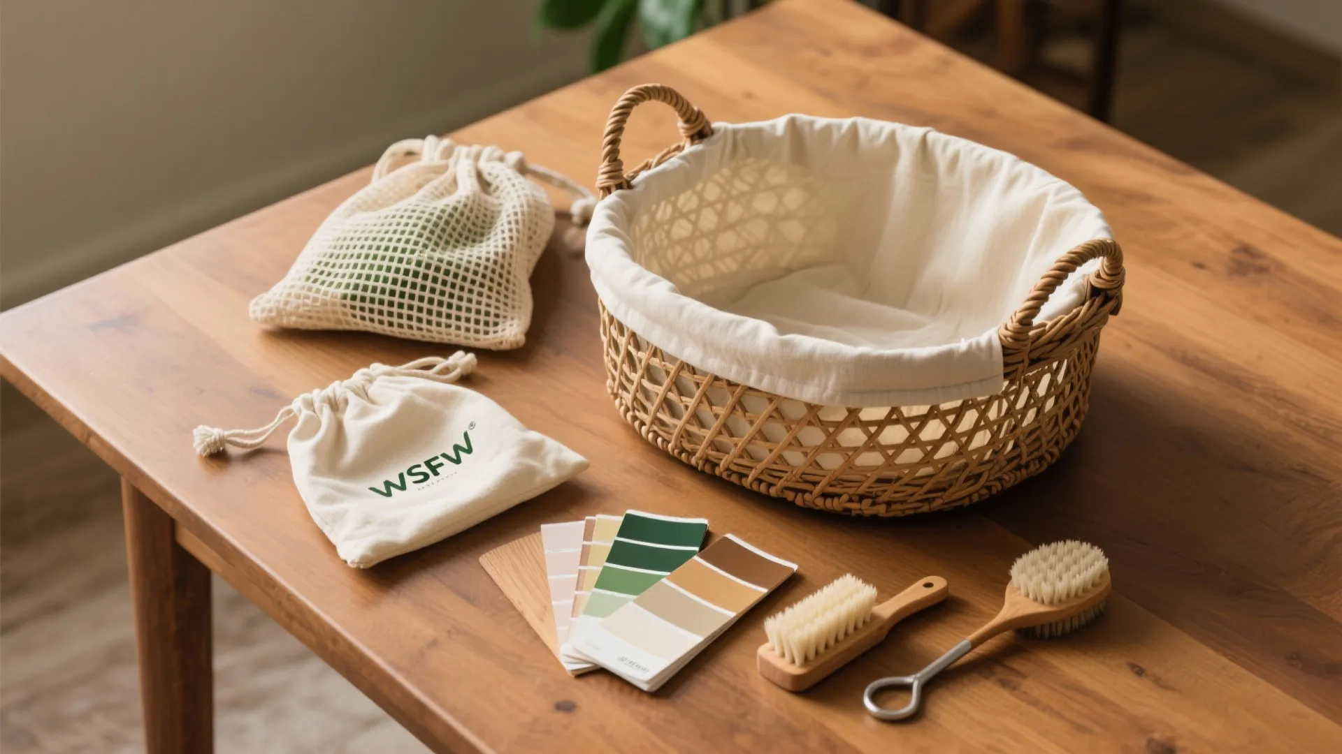 5. Stylish Wicker + Mesh Pairings