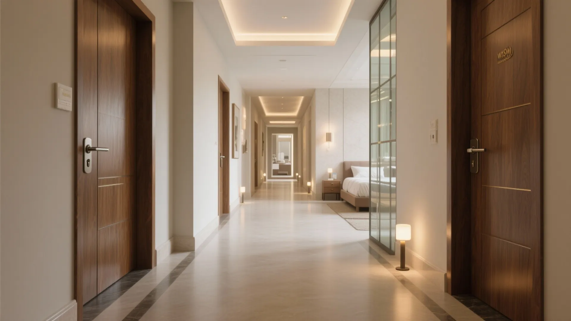 Wide, Well-Lit Circulation and Discreet Smart Safety