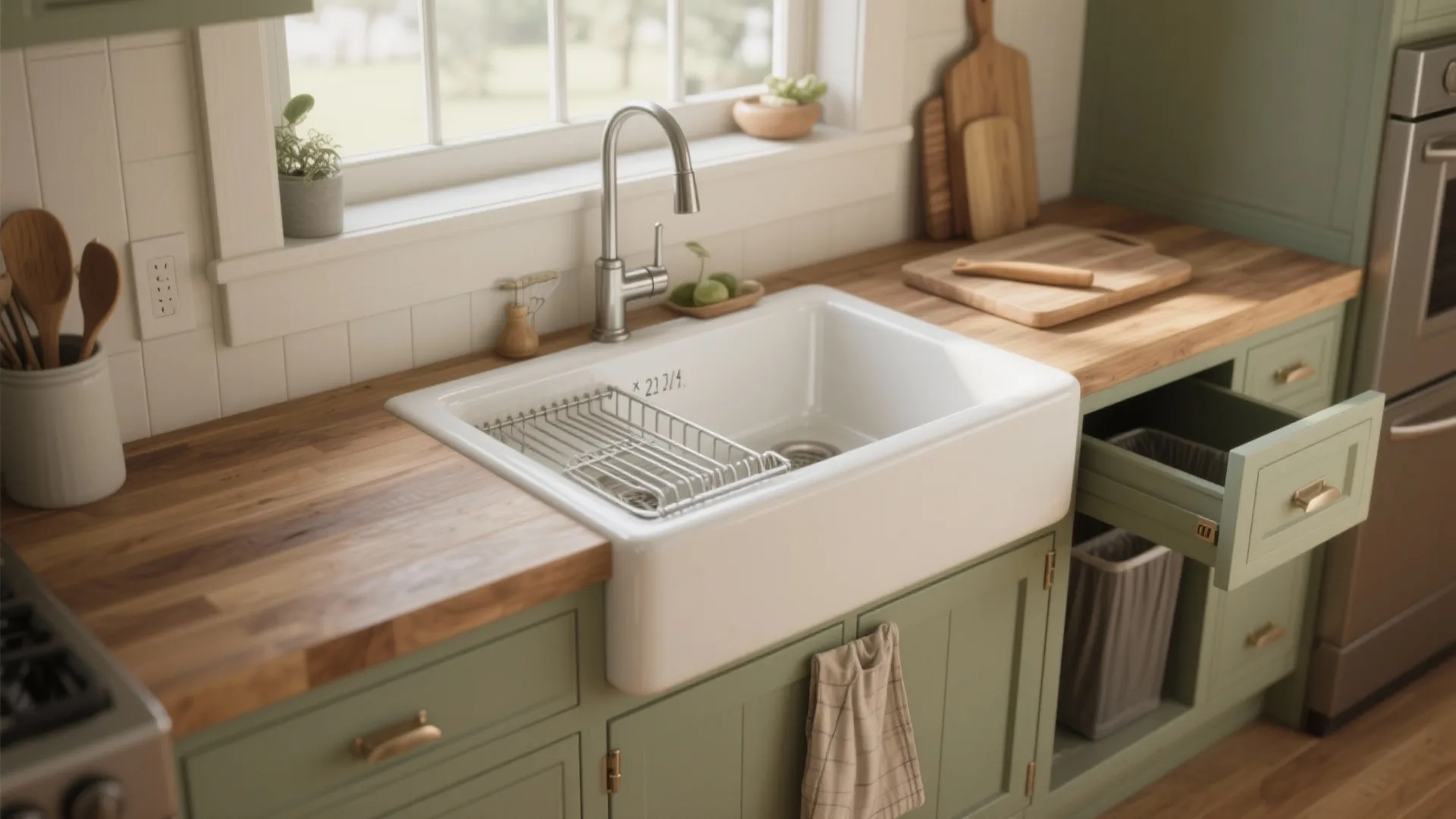 5 Small-Kitchen Ideas for a 32 3/4" x 21 3/4" Sink