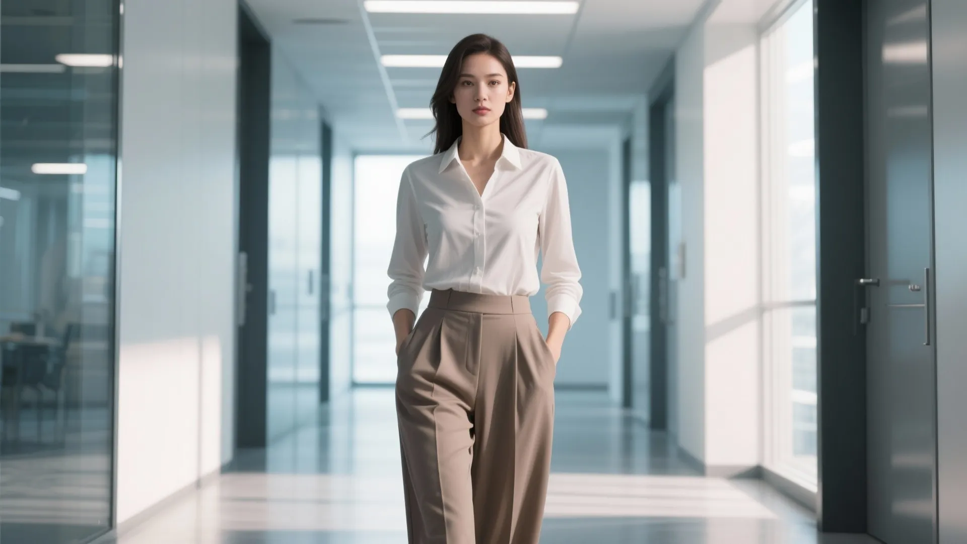 4. Wide-Leg Pants + Fitted Top